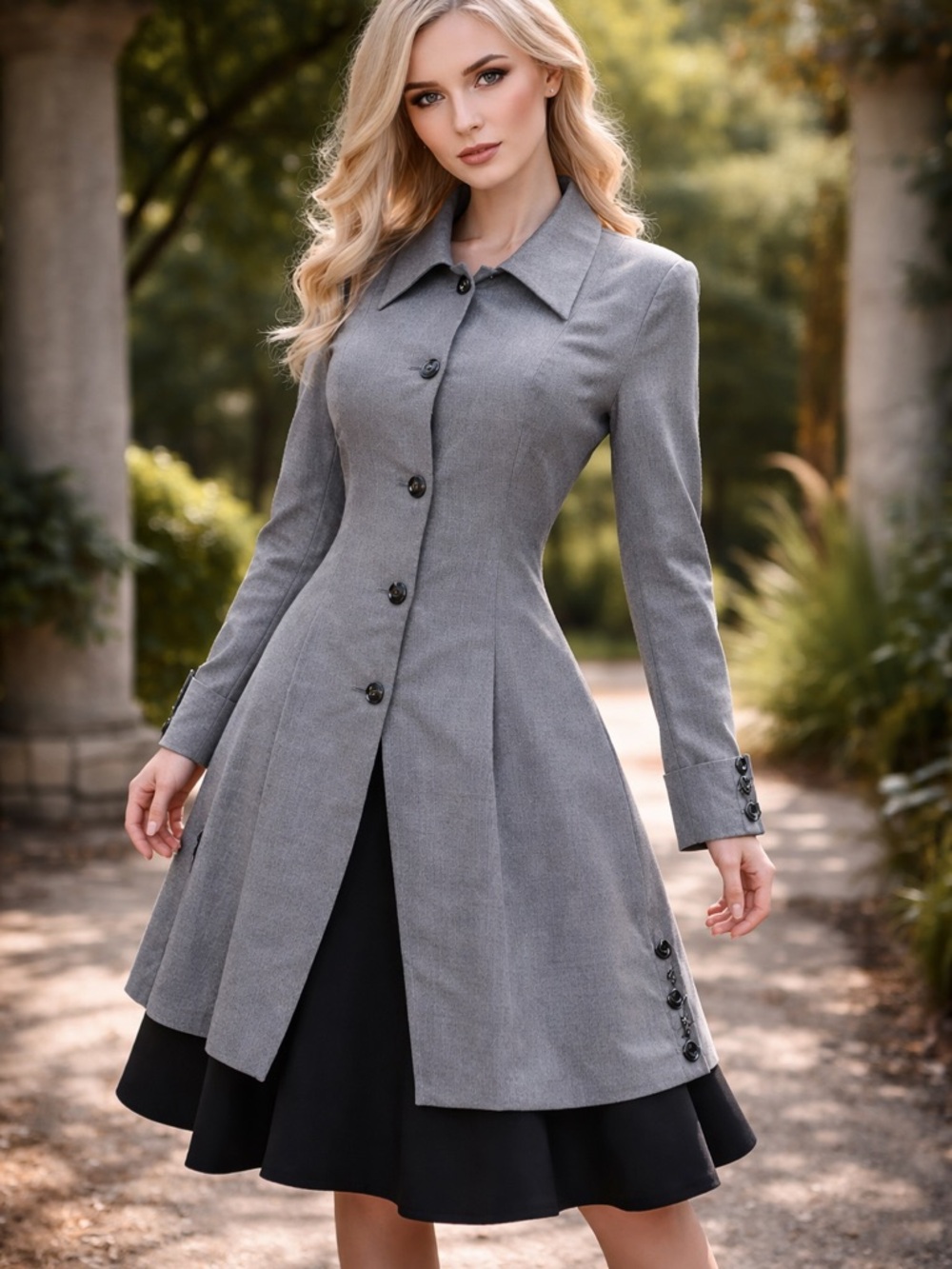 2OH Threads Long Wool Military Jacket Size Small Retail $379
